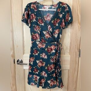 Band of Gypsies BOG Collective Faux Wrap Mini Dress - Size S